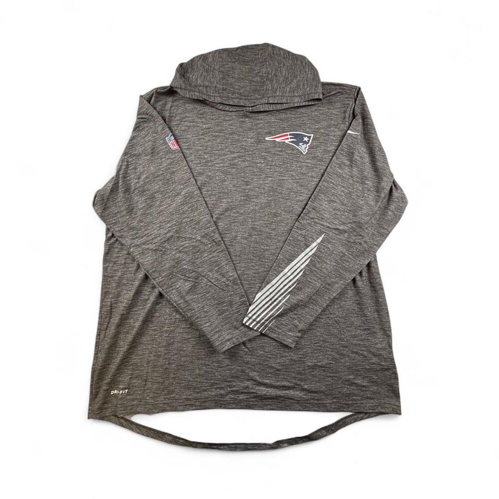 Nike Dri-FIT Patriots Long Sleeve Shirt Men’s 2XL Gray NFL Performance
